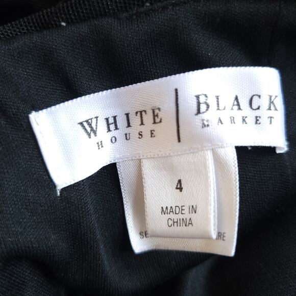 WHBM Strapless Cocktail Party Dress Black Halter Neck Empire Waist 4 - Picture 4 of 12